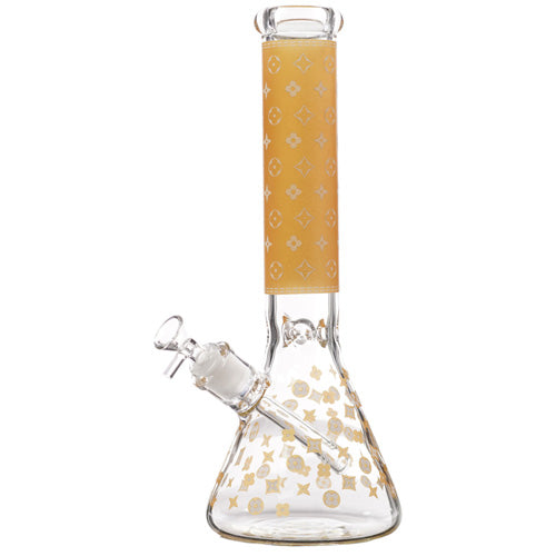 6B Glass Glass 9mm Beaker (8450) 13.5" Yellow LV Logo