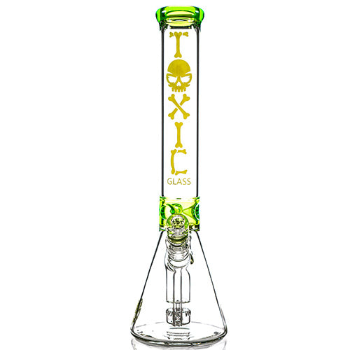 Toxic Glass Skull Beaker (8514) 15.0" Lime