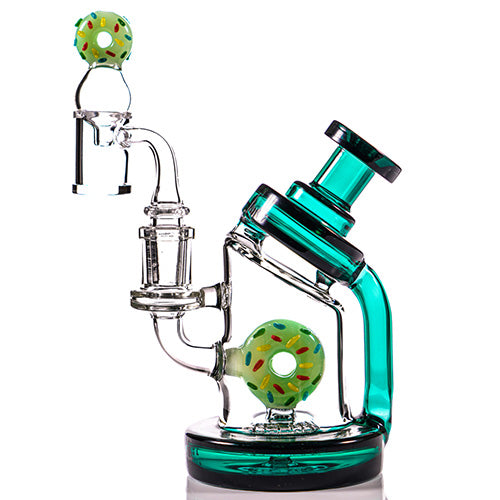 Toxic Glass Donut Recycler Rig (8520) 6.0" Teal