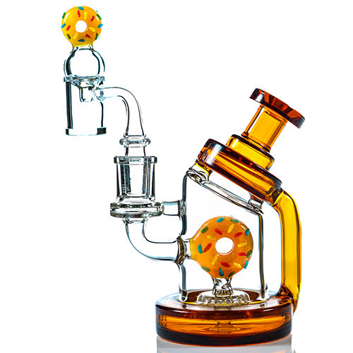 Toxic Glass Donut Recycler Rig (8520) 6.0" Gold
