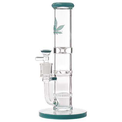 aLeaf Glass Dual Tornado & Honeycomb Tube (8528) 10.0" Blue