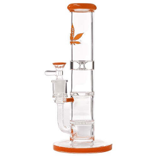 aLeaf Glass Dual Tornado & Honeycomb Tube (8528) 10.0" Orange