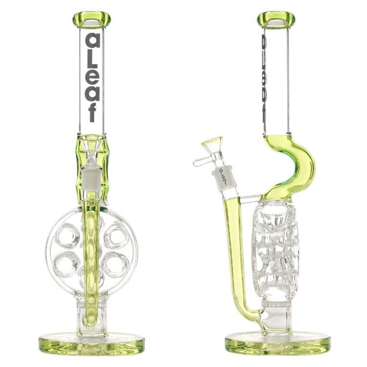 aLeaf Glass Swiss Perc (8536) 14.0" Green