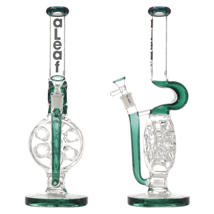 aLeaf Glass Swiss Perc (8536) 14.0" Teal
