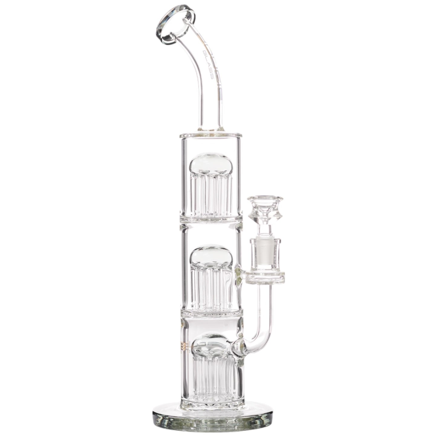Bougie Glass 3 Tree Bent (8828) 10.0" Grey