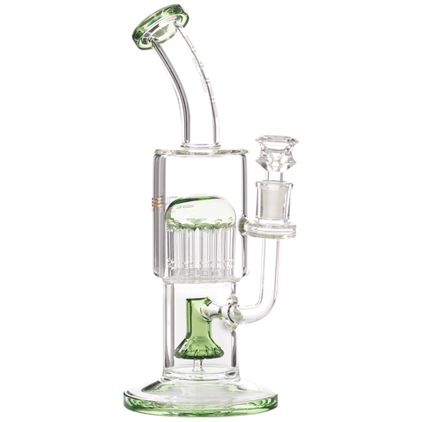 Bougie Glass Shower Bottom Tree Top (8830) 10.0" Green
