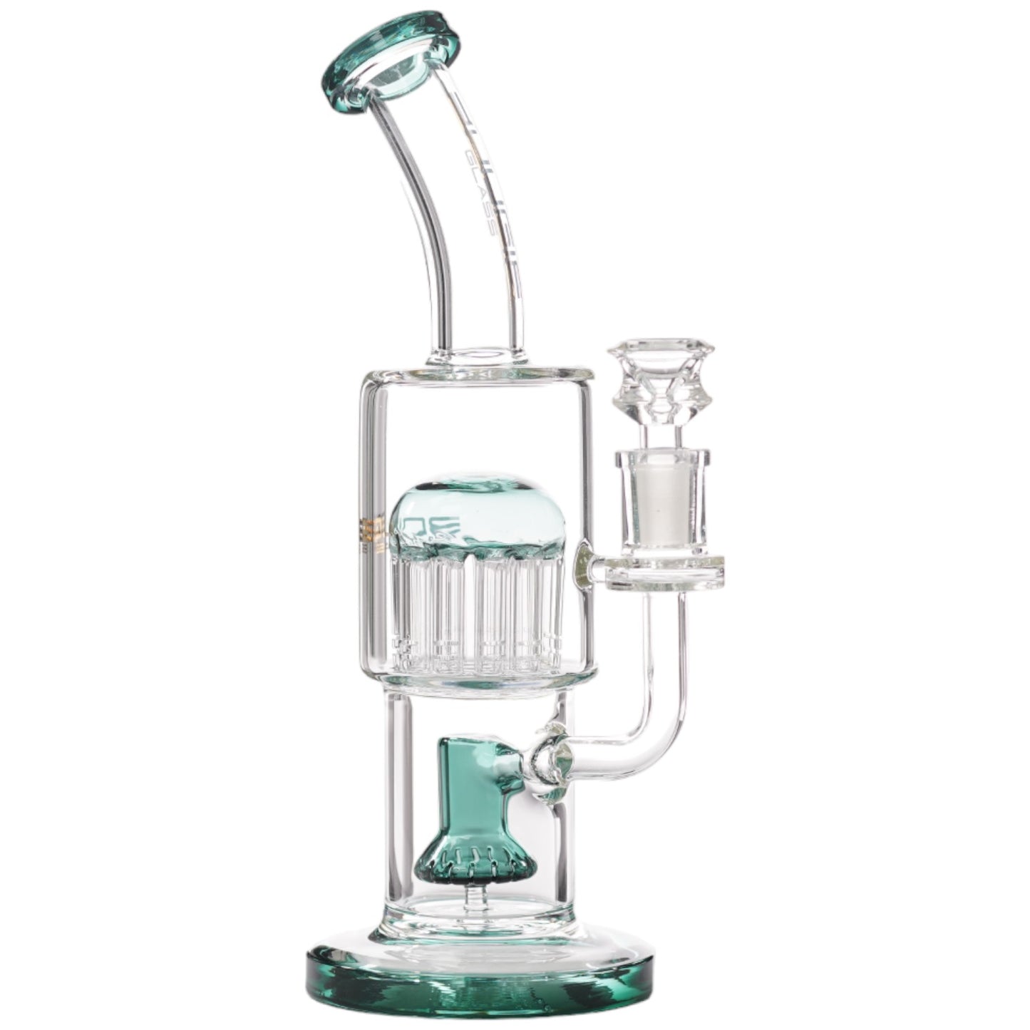 Bougie Glass Shower Bottom Tree Top (8830) 10.0" Teal