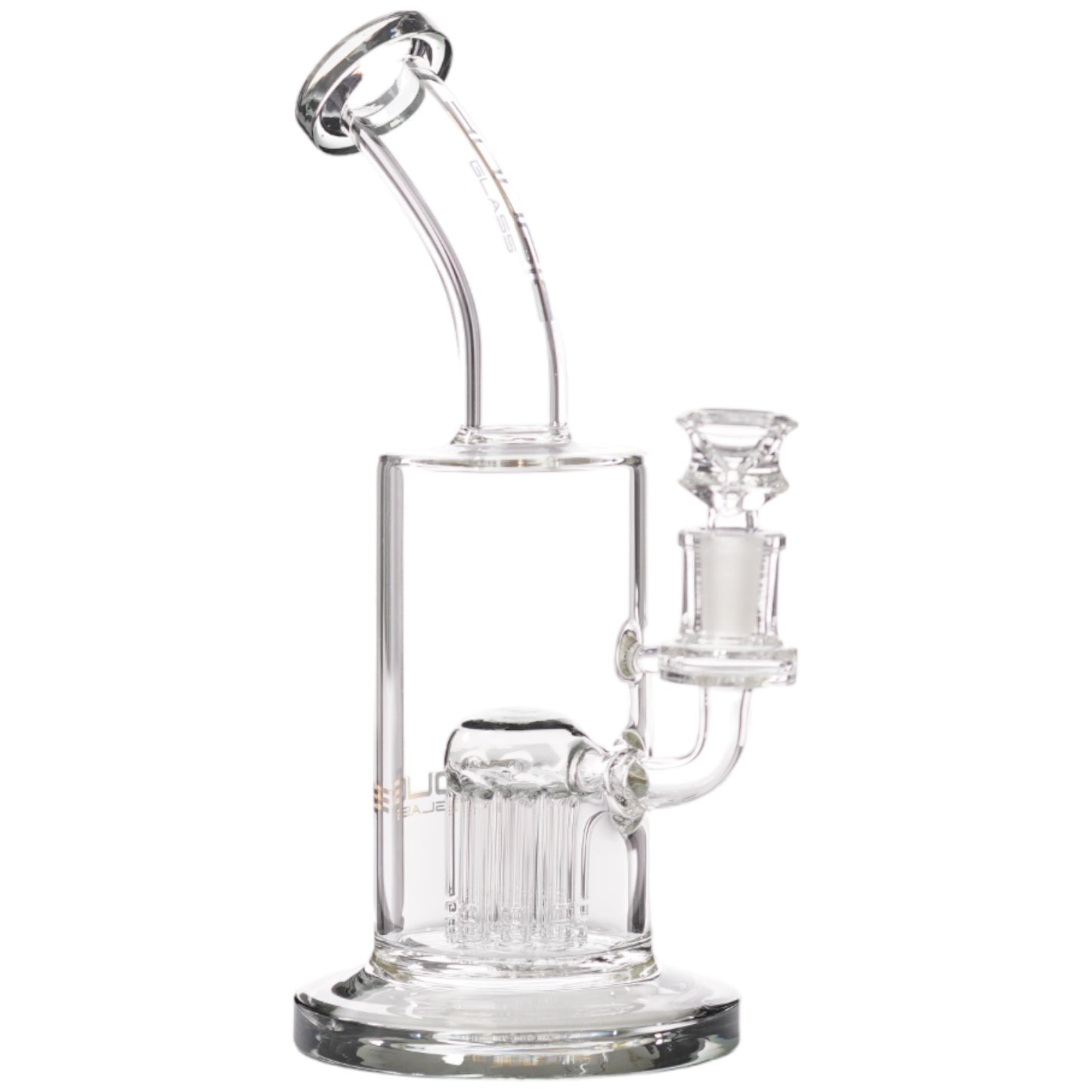 Bougie Glass Single Tree Bent Neck (8831) 10.0" Grey