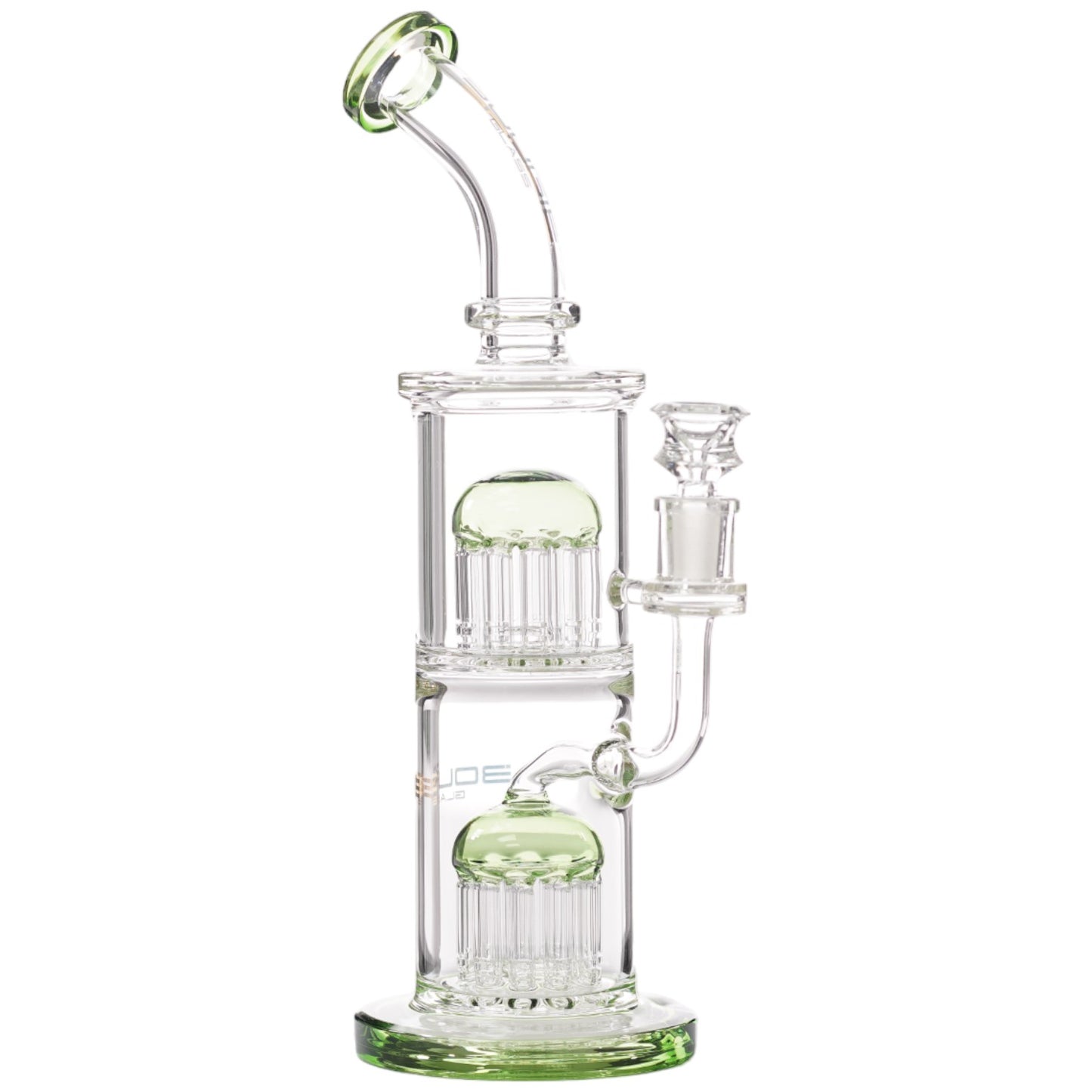 Bougie Glass 2 Tree Bent Neck 65 (8832) 12.0" Green