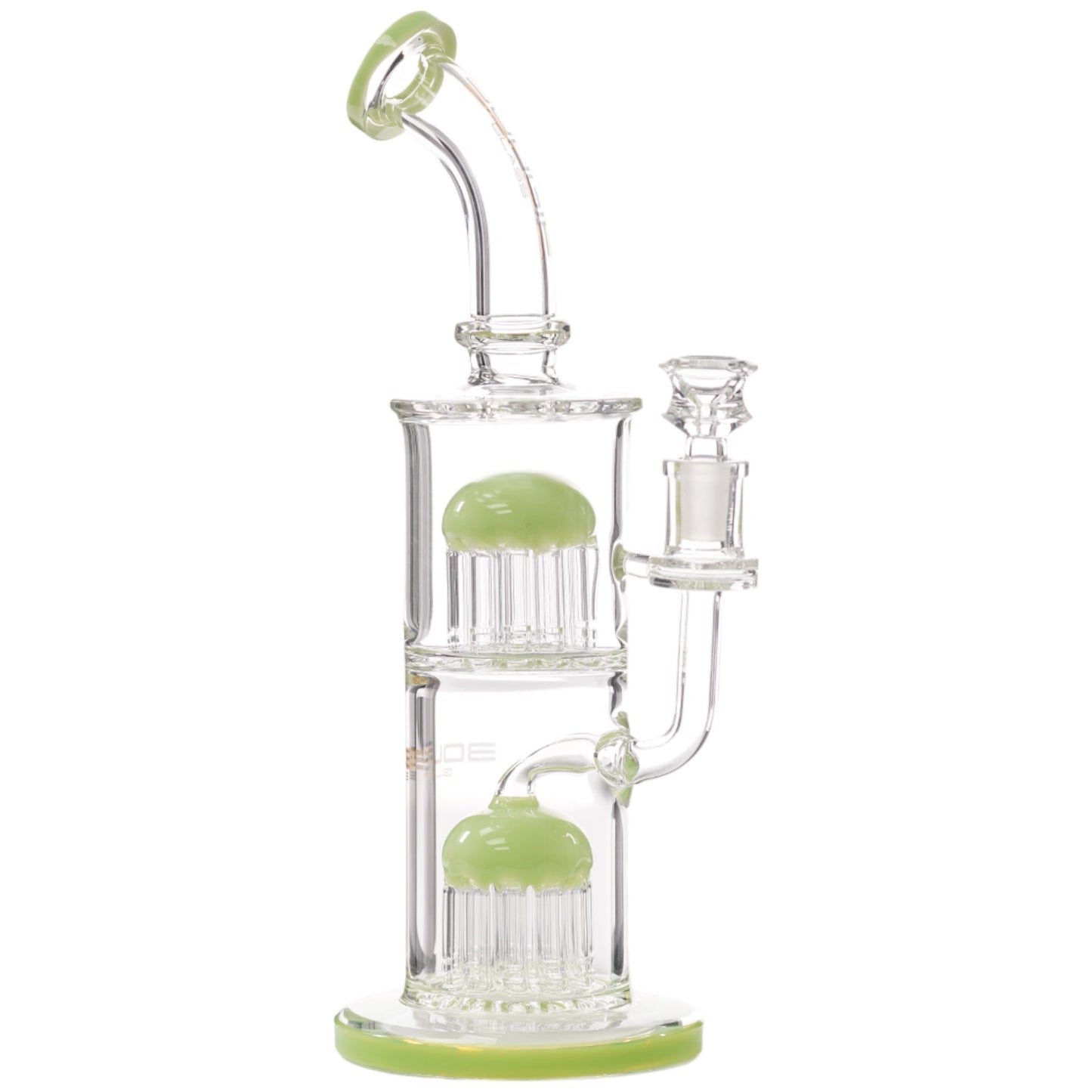 Bougie Glass 2 Tree Bent Neck 65 (8832) 12.0" Milky Green