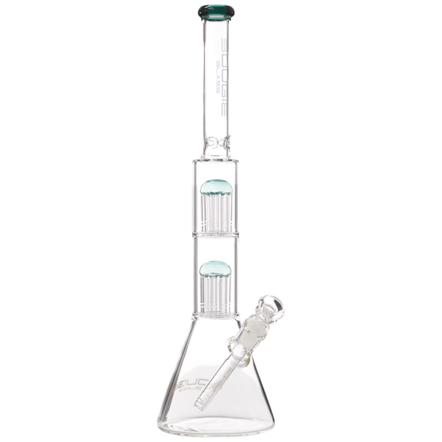 Bougie Glass Double Tree (8834) 18.0" Teal