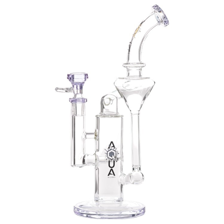 Aqua Glass Tech Inline Recycler (8913) 10.5" Purple