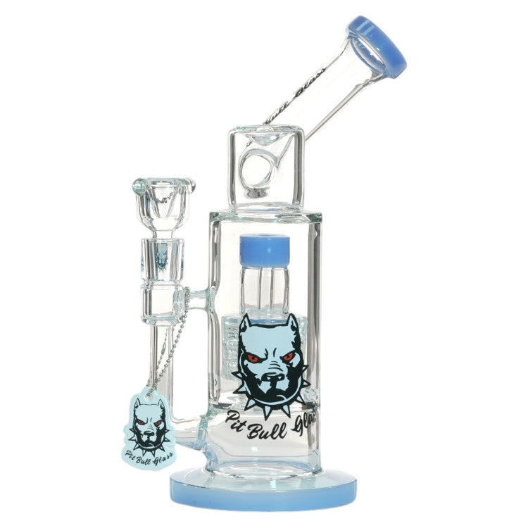 Pit Bull Glass Glass Shower (8958) 10.0" Milky Blue