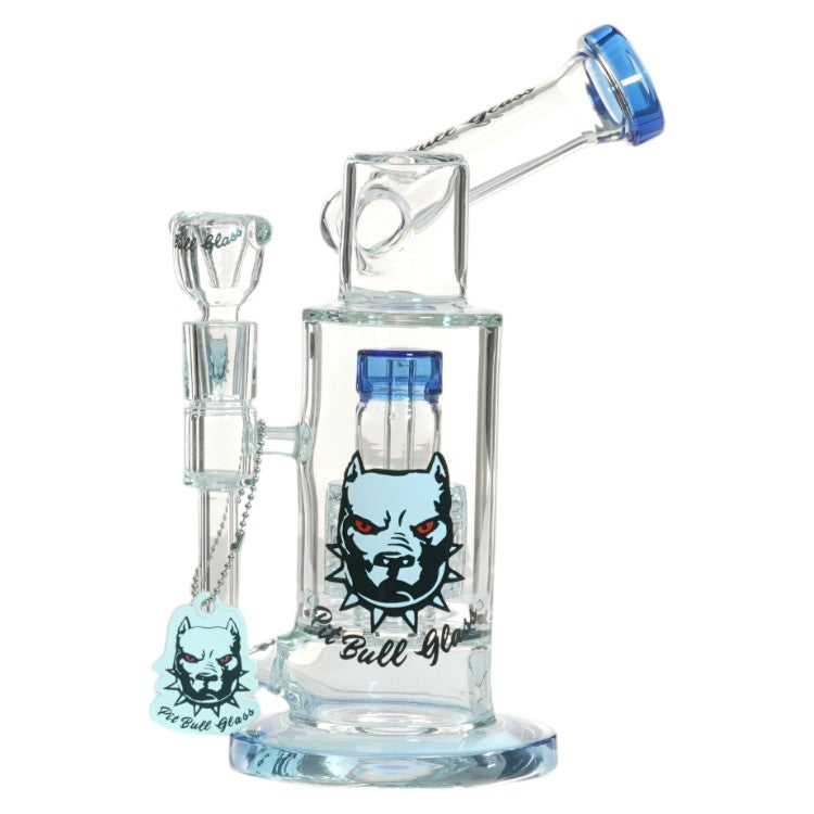 Pit Bull Glass Glass Shower (8958) 10.0" Blue