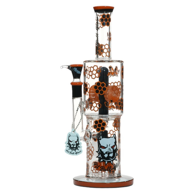 Pit Bull Glass Glass Honey Bee (8961) 12.0" Orange
