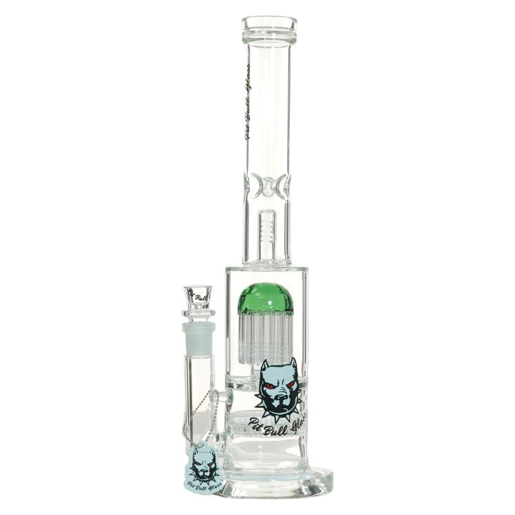 Pit Bull Glass Glass With Arms (8972) 15.0" Green