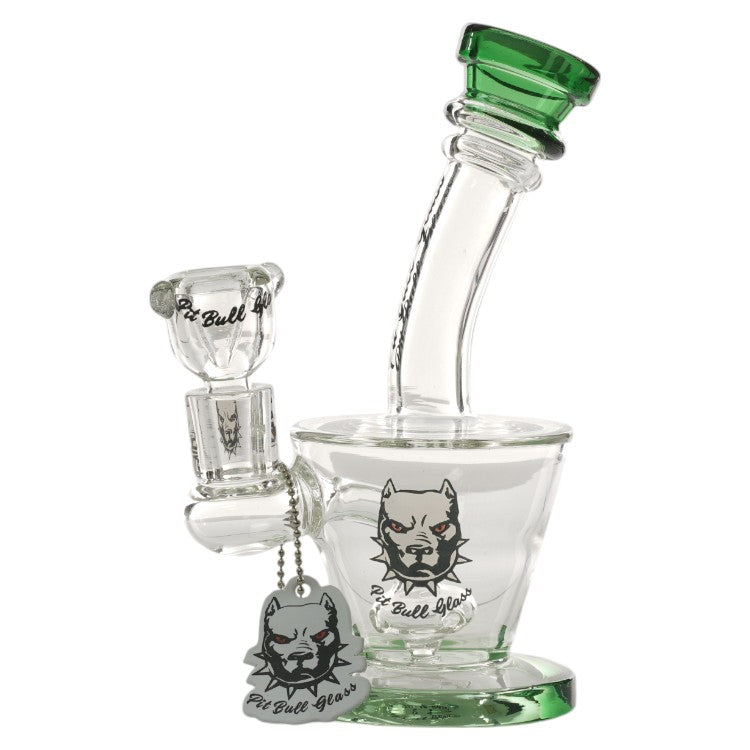 Pit Bull Glass Glass Perc (8974) 7.0" Green