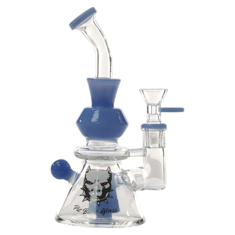 Pit Bull Glass Glass Ball (8978) 8.0" Milky Blue