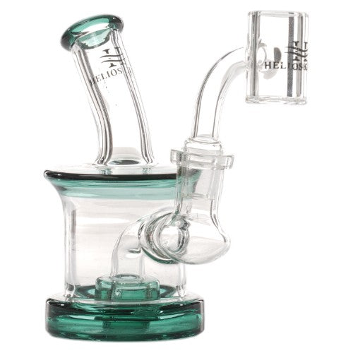 Helios Glass Glass with Banger (9306) 4.5" Teal