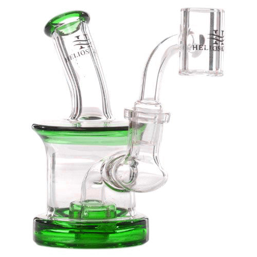 Helios Glass Glass with Banger (9306) 4.5" Green