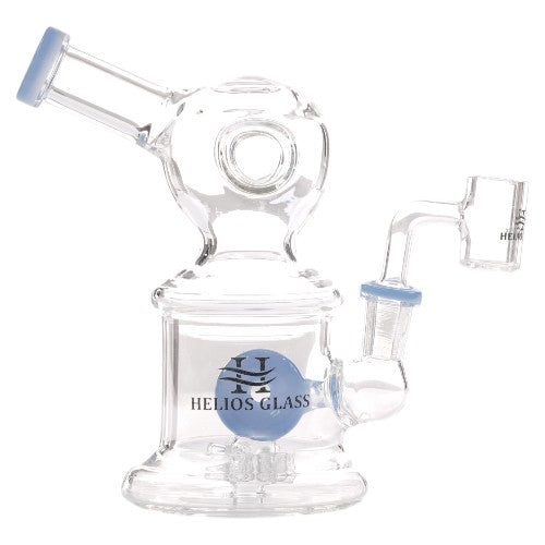 Helios Glass Glass Donut (9316) 8.0" Milky Blue