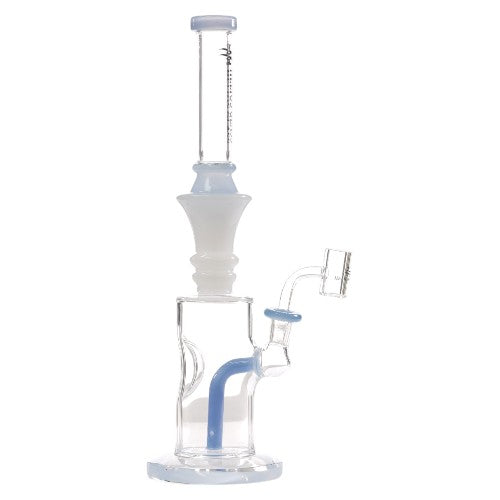 Helios Glass Glass Perc (9318) 14.0" Milky Blue