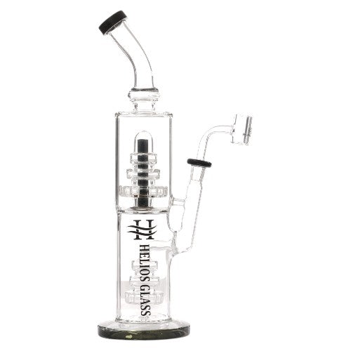 Helios Glass Glass Shower Perc (9326) 14.0" Black