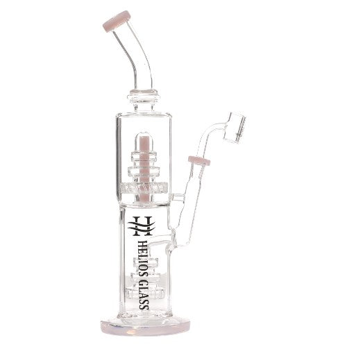 Helios Glass Glass Shower Perc (9326) 14.0" Pink