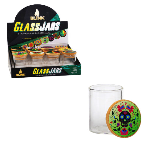 Blink Container & Jars Air tight Glass Jars Bamboo Lid 4G