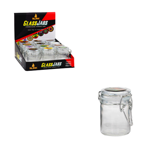 Blink Container & Jars Air tight Glass Jars With Latch Top 3.5G