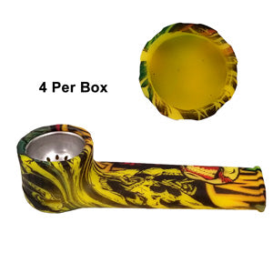 Unbranded Silicone Hand Pipe - 3D Printed with Cup 4.0"