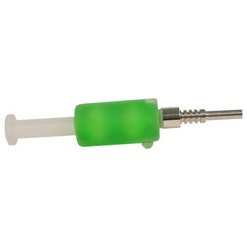 Unbranded Dabbers Glass Honey Straw Matte With Glycerin 2296 6.5" Green