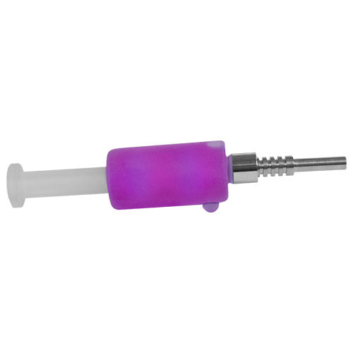 Unbranded Dabbers Glass Honey Straw Matte With Glycerin 2296 6.5" Purple