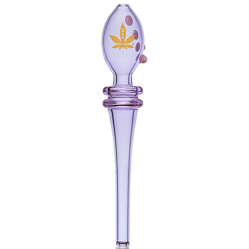aLeaf Misc Glass Straw Quad 4 Dot Dab 6.0" Purple