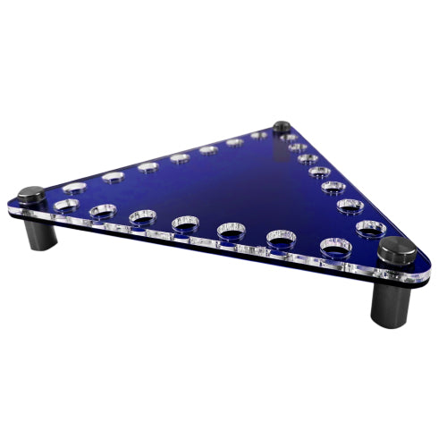 Unbranded Banger Triangle Display For 14mm Bangers (21 Holes) 9.5" Blue