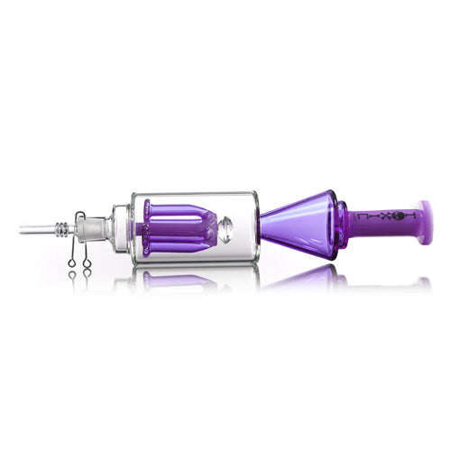 Toxic Nectar Collector Glass N.C. Diamond Top Showerhead Perc 8429 14.0" Purple