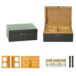 Crate & Trees Cigars Accessories Premium Adjustable Supply Box Black