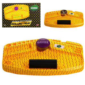 Endo Sets Premium Rolling Tray - with Grinder Yellow /Purple