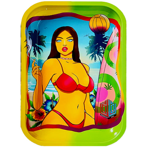 Dabber Box RYO Accessories Metal Rolling Tray 11.0" x 7.5" 11.0" DB Girl