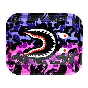 MOB RYO Accessories MOB Metal Rolling Tray Large 10.0" x 13.0" 13.0" Shark Purp babe