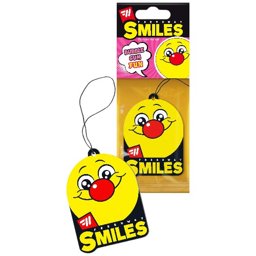 Freshway Air Freshener Smiles Dry Air Freshener Bubble gum