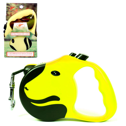 PetOmnia Dogs Retractable Dog Leas 11.5FT (3M) Max 25 lbs Yellow