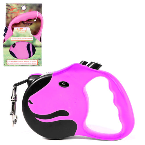PetOmnia Dogs Retractable Dog Leas 11.5FT (3M) Max 25 lbs Pink