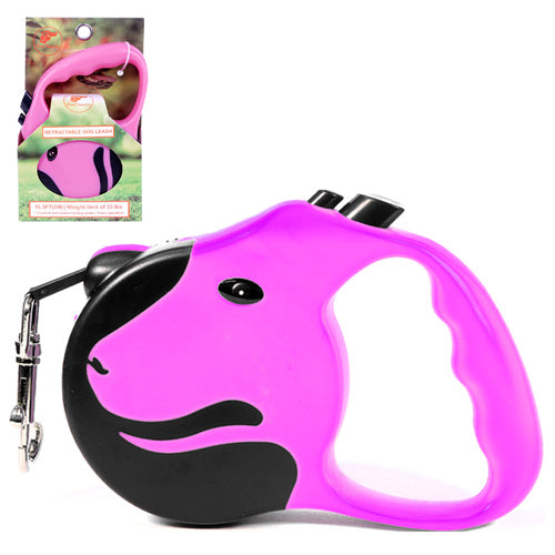 PetOmnia Dogs Retractable Dog Leas 16.5FT (5M) Max 33 lbs Pink