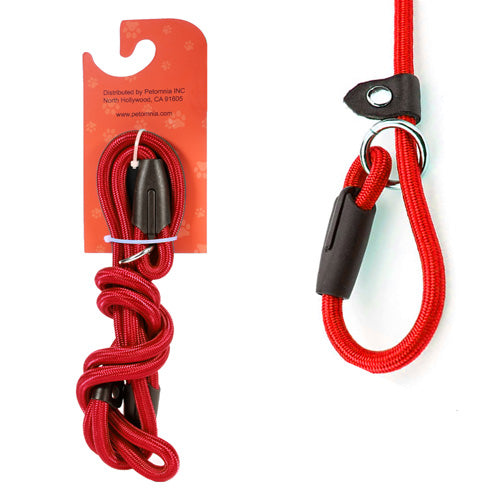 PetOmnia Dogs Dog Slip Lead Leash 5 FT x 1/2 inch Red