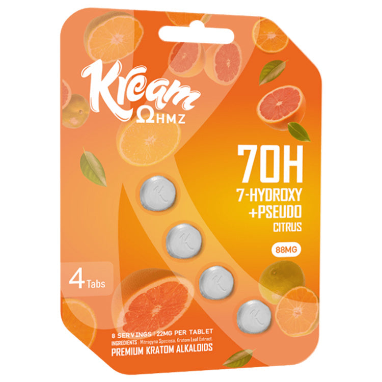 Kream Tablets & Caplets 7OH Tablets Pseudo Tablets 22mg 7-hydroxymitragynine Citrus