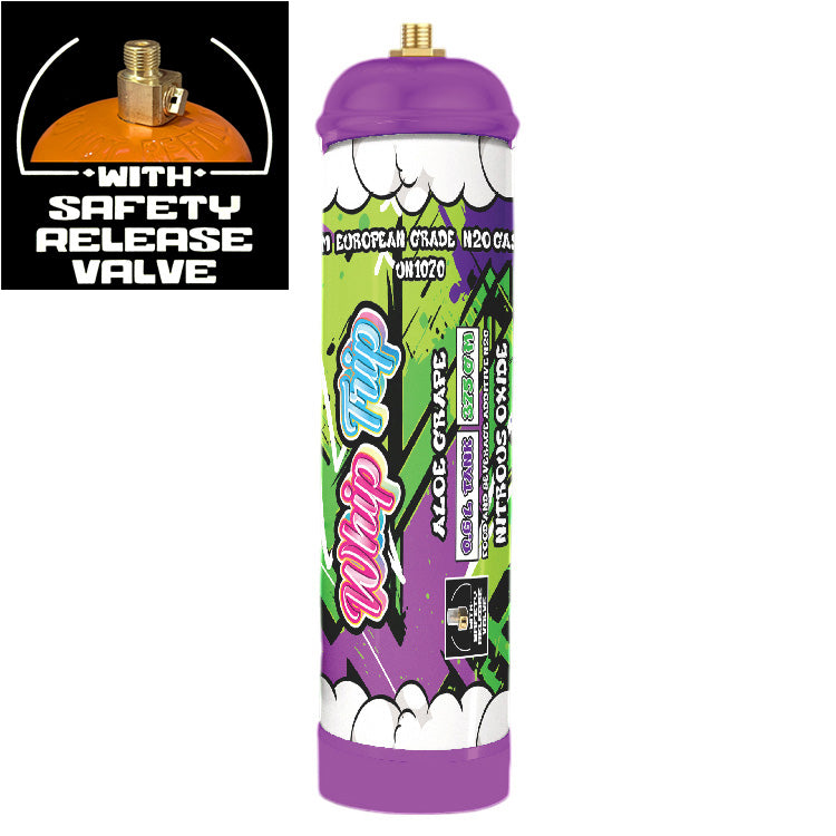 Whip Trip Chargers Whip Trip Chargers 375GM With Safety Relief Valve 0.6L Aloe Grape