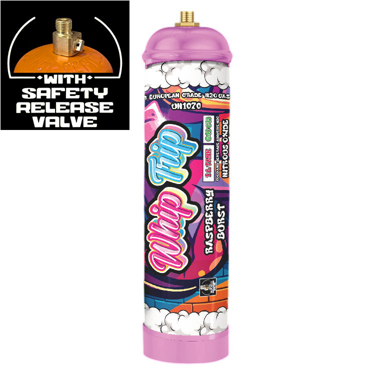 Whip Trip Chargers With Safety Relief Valve 1L 640 GR Raspberry Burst