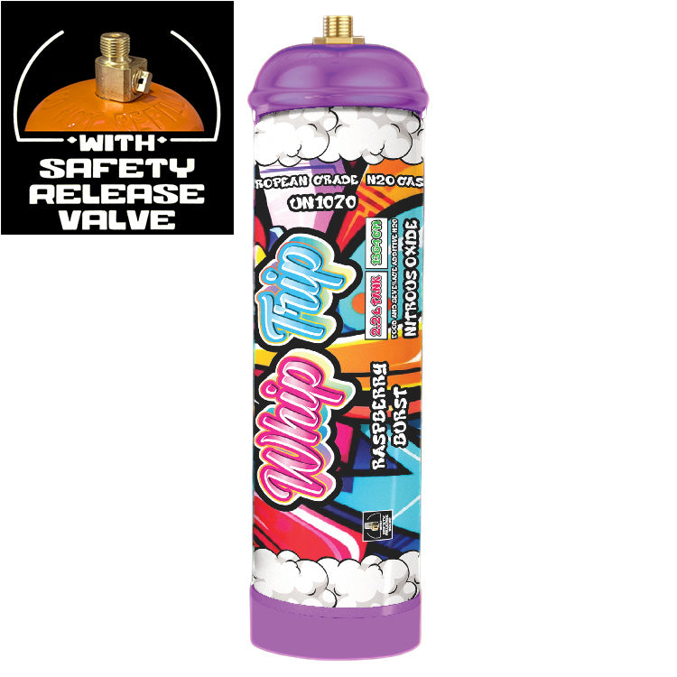 Whip Trip Chargers With Safety Relief Valve 2.2L 1364 GR Raspberry Burst