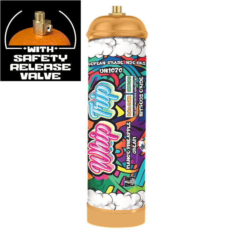 Whip Trip Chargers With Safety Relief Valve 2.2L 1364 GR Mango Pineapple Cream